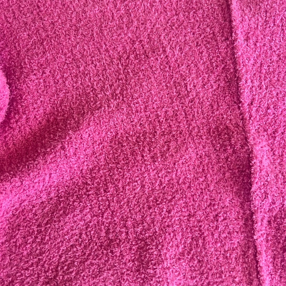 Sincerely Jules Womens Long Sleeve Fuzzy V Neck Sweater Pink Size: Small - Picture 4 of 6